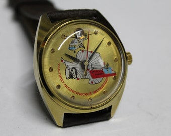 Sowjetische Raketa ANTARKTIS - Mechanische Uhr - Vintage Einzigartige Uhr der UdSSR - Militär
