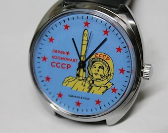 Soviet Raketa GAGARIN - Mechanical Watch - Vintage Unique USSR Watch - Military