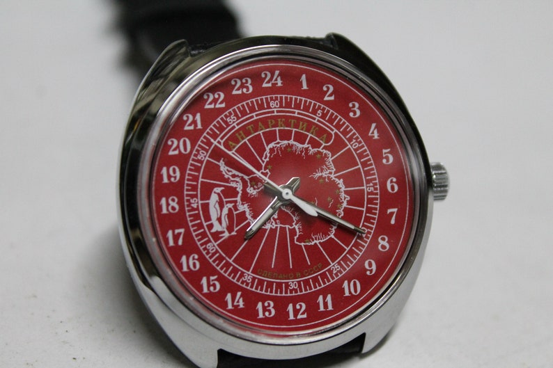 Soviétique Raketa 24H ANTARCTIKA Montre mécanique montre vintage unique URSS Militaire image 3