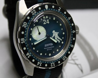 VOSTOK AMFIBIAN COSMODIVER automatique 24h-Modèle 2431.12/14038B-russe-soviétique-militaire-édition spéciale