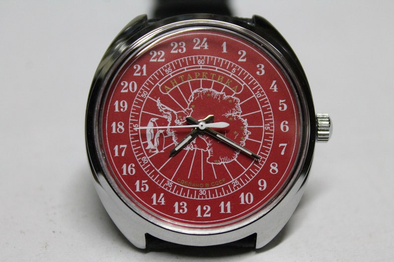 Soviétique Raketa 24H ANTARCTIKA Montre mécanique montre vintage unique URSS Militaire image 2