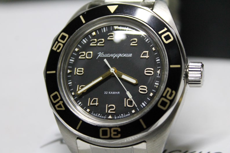 Vostok 24H Komandirskie K03-Automatic-Military Diver Watch-Soviet Russian -030599 image 4