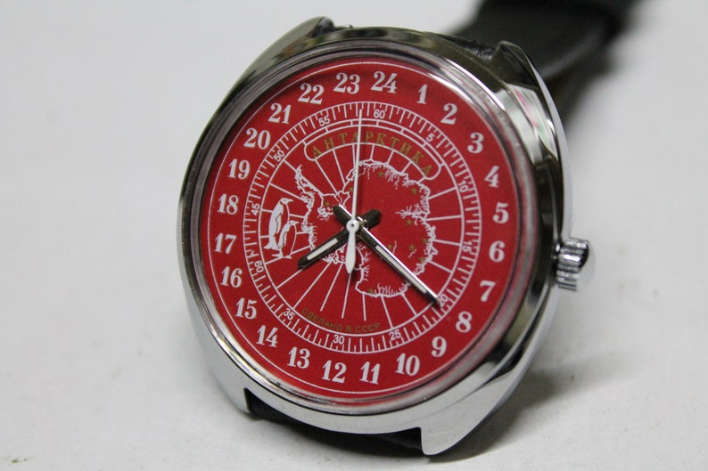 Soviétique Raketa 24H ANTARCTIKA Montre mécanique montre vintage unique URSS Militaire image 1