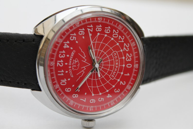 Soviétique Raketa 24H POLAR Montre mécanique montre vintage unique URSS Militaire image 9