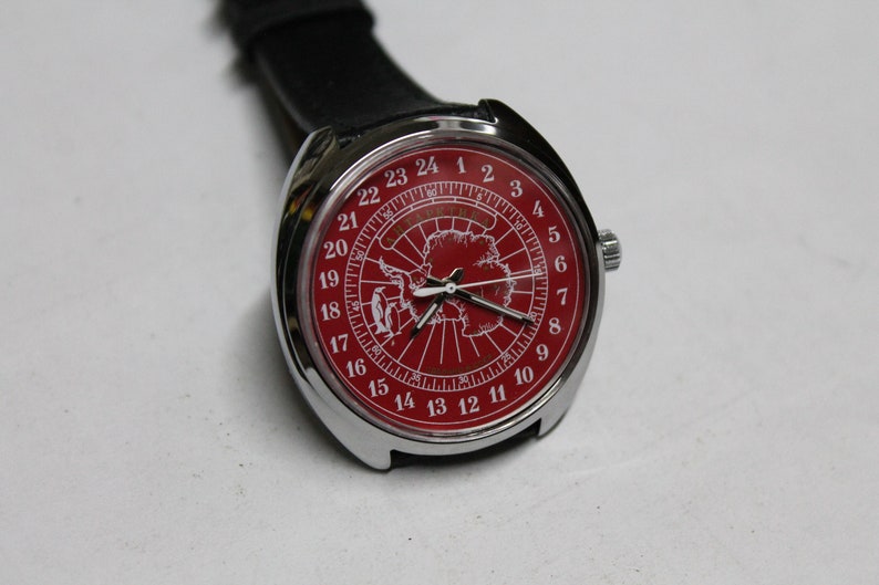 Soviétique Raketa 24H ANTARCTIKA Montre mécanique montre vintage unique URSS Militaire image 9