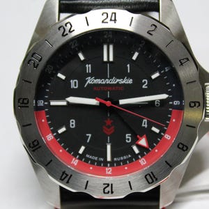 ボストーク コマンディルスキー GMT-K39-自動-軍用ダイバーウォッチ 