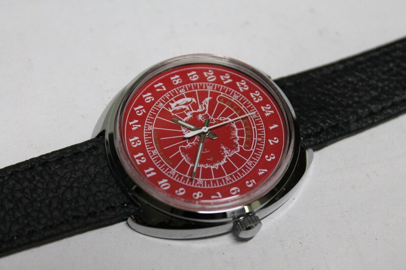 Soviétique Raketa 24H ANTARCTIKA Montre mécanique montre vintage unique URSS Militaire image 6