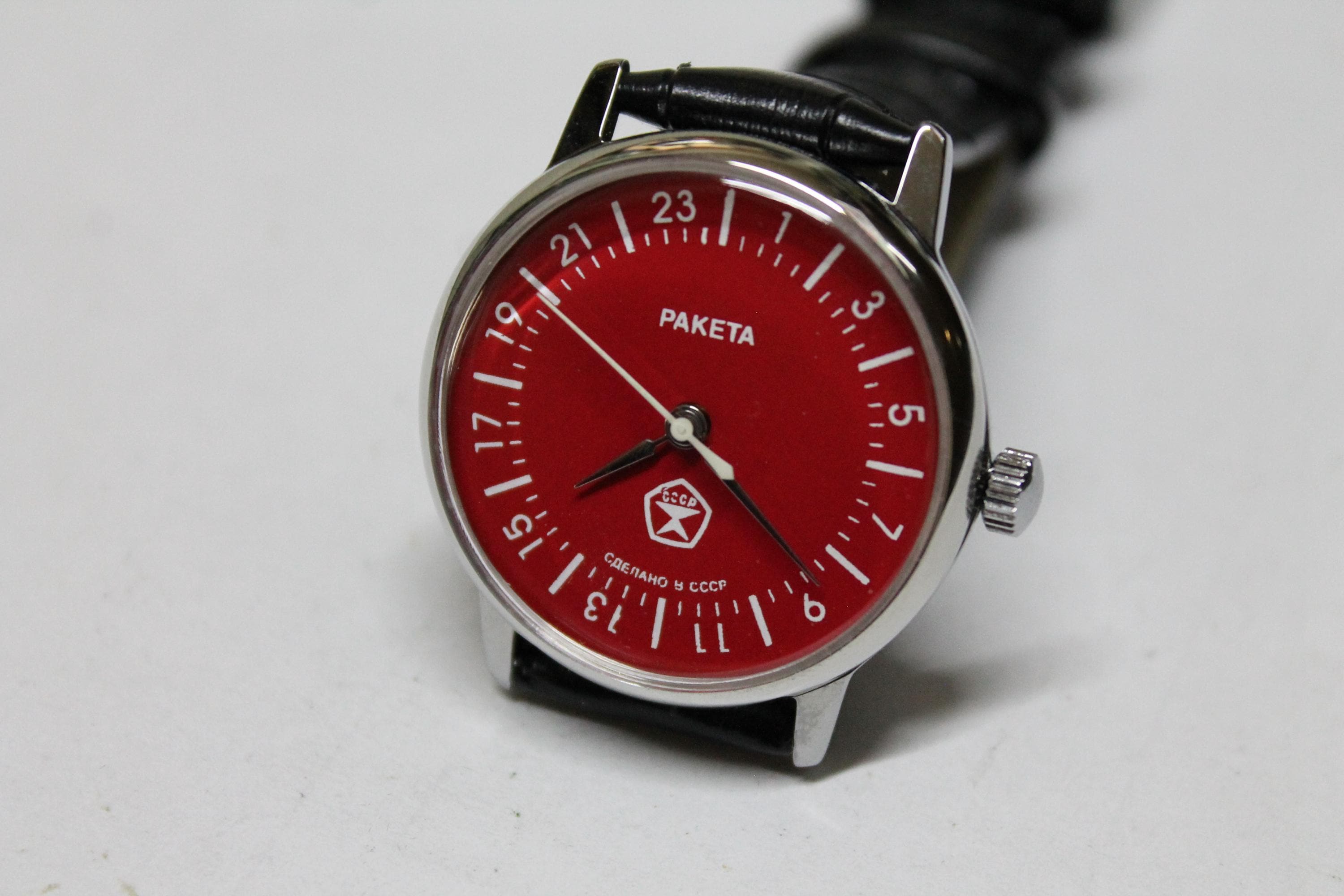 Orologio meccanico sovietico Raketa 24 ore Orologio vintage