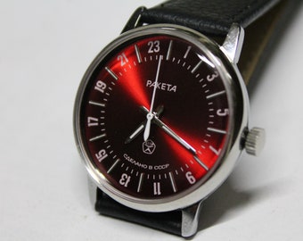 Soviet Raketa 24H - Mechanical Watch - Vintage Unique USSR Watch - Military