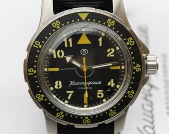 Vostok PILOT Komandirskie K18-Automatic-Military Diver Watch-Soviet Russian -18020A-NEW