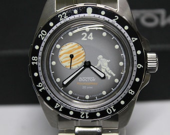 VOSTOK AMFIBIAN COSMODIVER automático 24h - Modelo 2431.12/14068G - Edición limitada especial militar soviética rusa - Venus