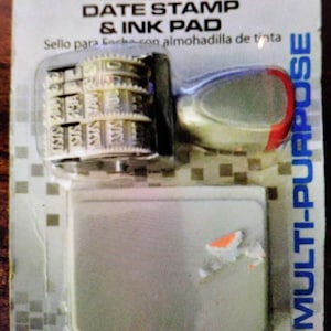 Date stamp and ink pad