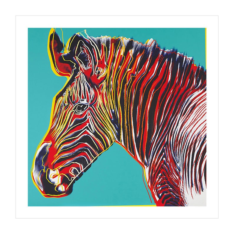 Andy Warhol Wall Art Grévy's Zebras Artwork Fine Art Printed Canvas