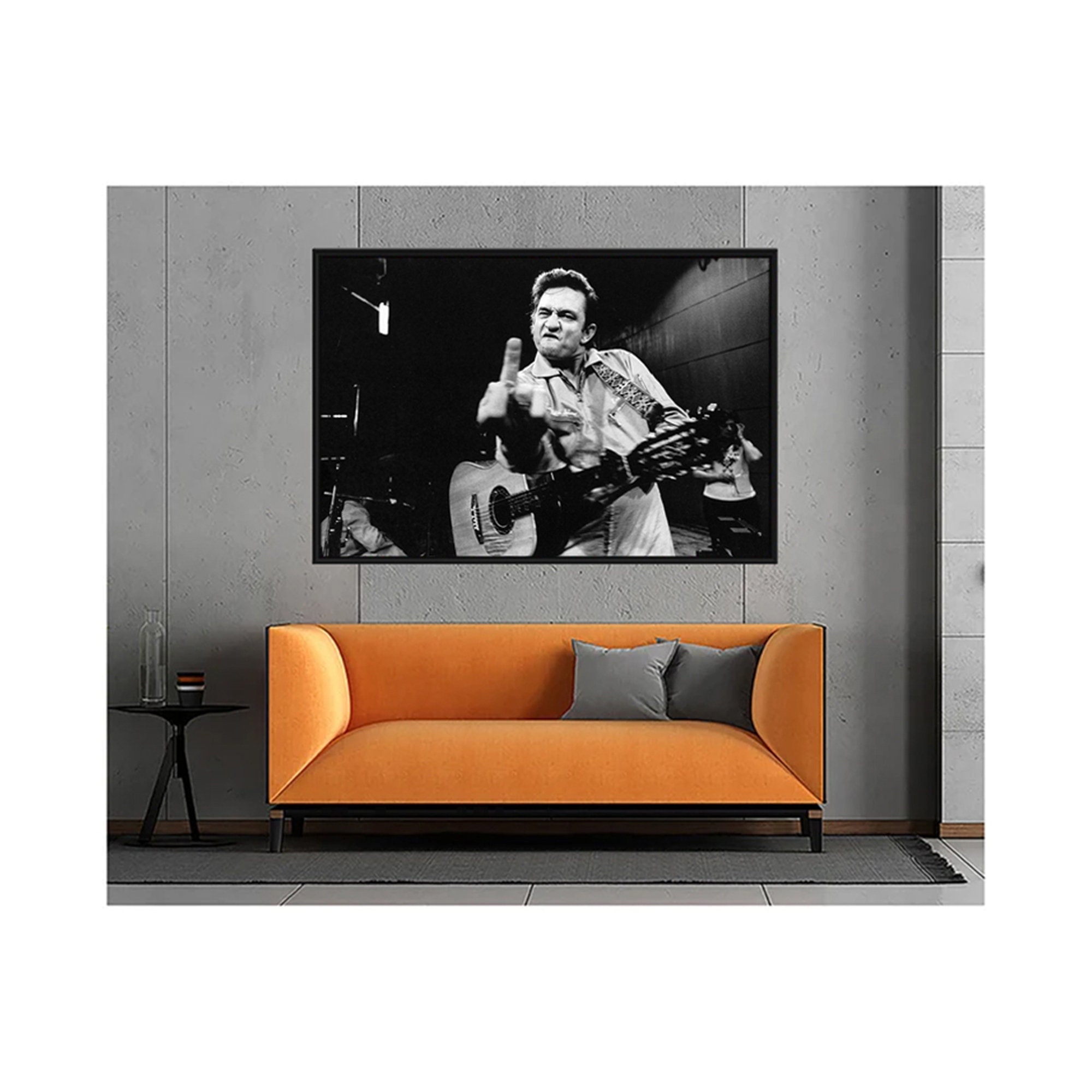 Art Prints on Poster or Framed Canvas Johnny Cash - Coolart ...
