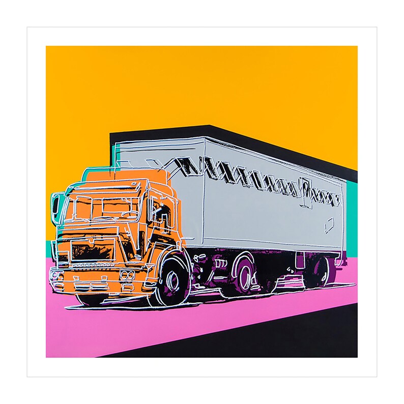Andy Warhol Wall Art Truck Announcement Artwork Fine Art Printed Canvas