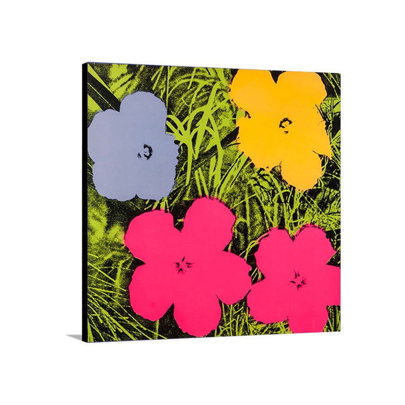 Andy Warhol Wall Art Flowers Artwork Fine Art Printed Canvas Wall Art
