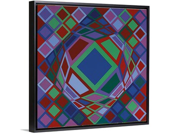Impressões artísticas em pôster ou tela emoldurada Victor Vasarely - GYÉMANT-MC - CoolArt Contemporary