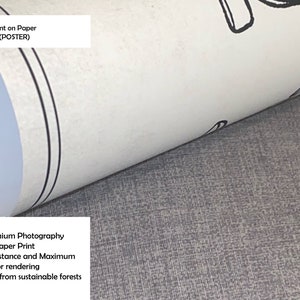 May include: Rolled poster with the text "Print on Paper (POSTER)". The poster is made of 250g premium photography paper with high UV resistance and maximum color rendering. FSC certified from sustainable forests.
