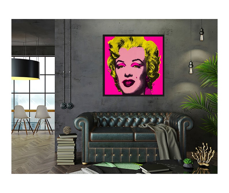 Art Prints on Poster or Framed Canvas Andy Warhol Marilyn - Etsy