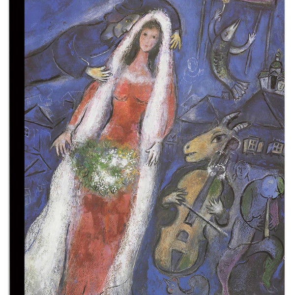 Art Prints on Poster or Framed Canvas Mark Chagall the bride - CoolArt Contemporary