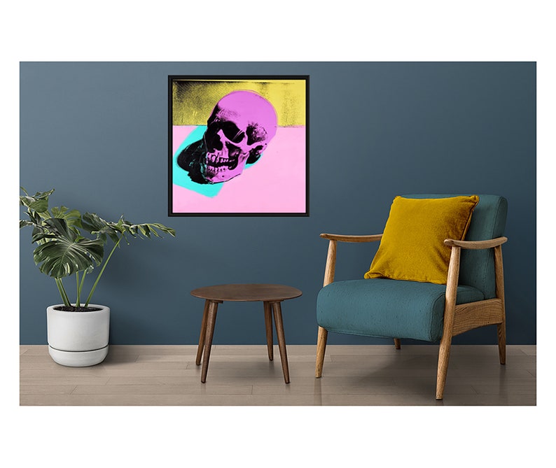 Andy Warhol Wall Art Skull Artwork Fine Art Printed Canvas Wall Art
