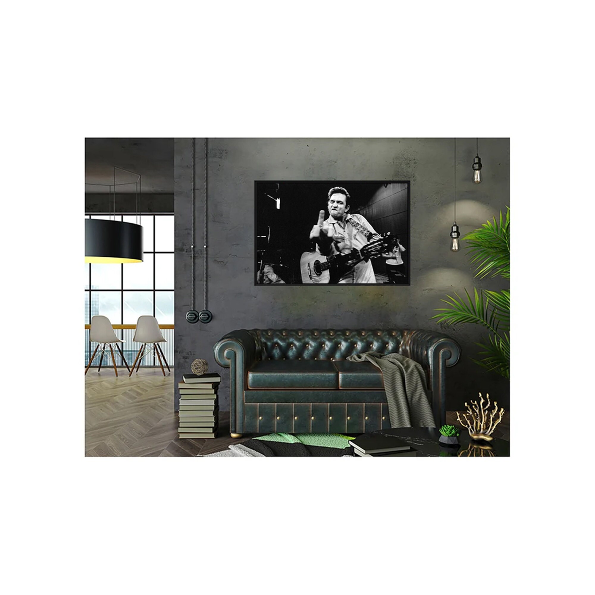 Art Prints on Poster or Framed Canvas Johnny Cash - Coolart ...