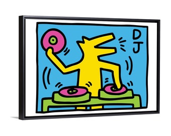 Kunstdrucke auf Poster oder gerahmte Leinwand Keith Haring Dj - CoolArt Contemporary