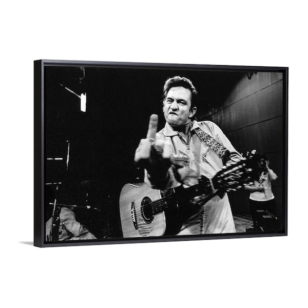 Kunstprints op poster of ingelijst canvas Johnny Cash - CoolArt Contemporary