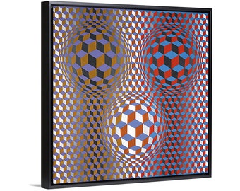 Art Prints on Poster or Framed Canvas Vasarely Victor Nebulus- CoolArt Contemporary