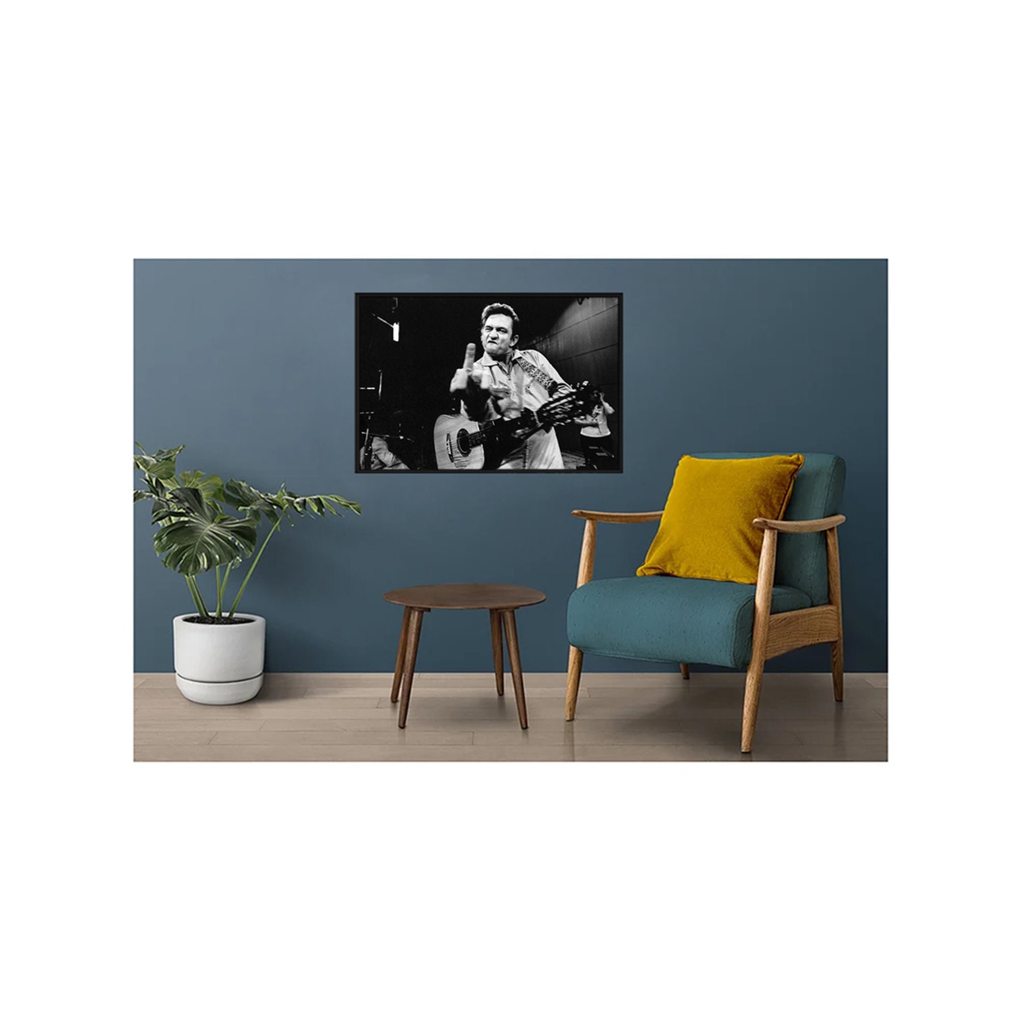 Art Prints on Poster or Framed Canvas Johnny Cash - Coolart ...
