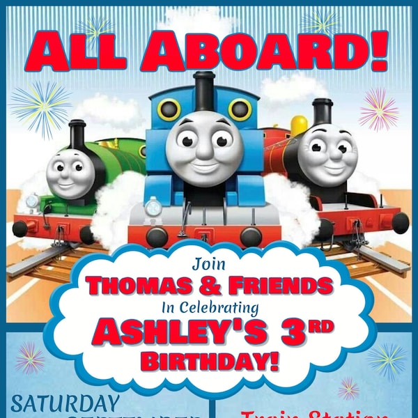 Electronic Thomas & Friends Party Invitation