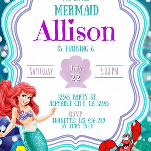 The Little Mermaid Electronic Invitation