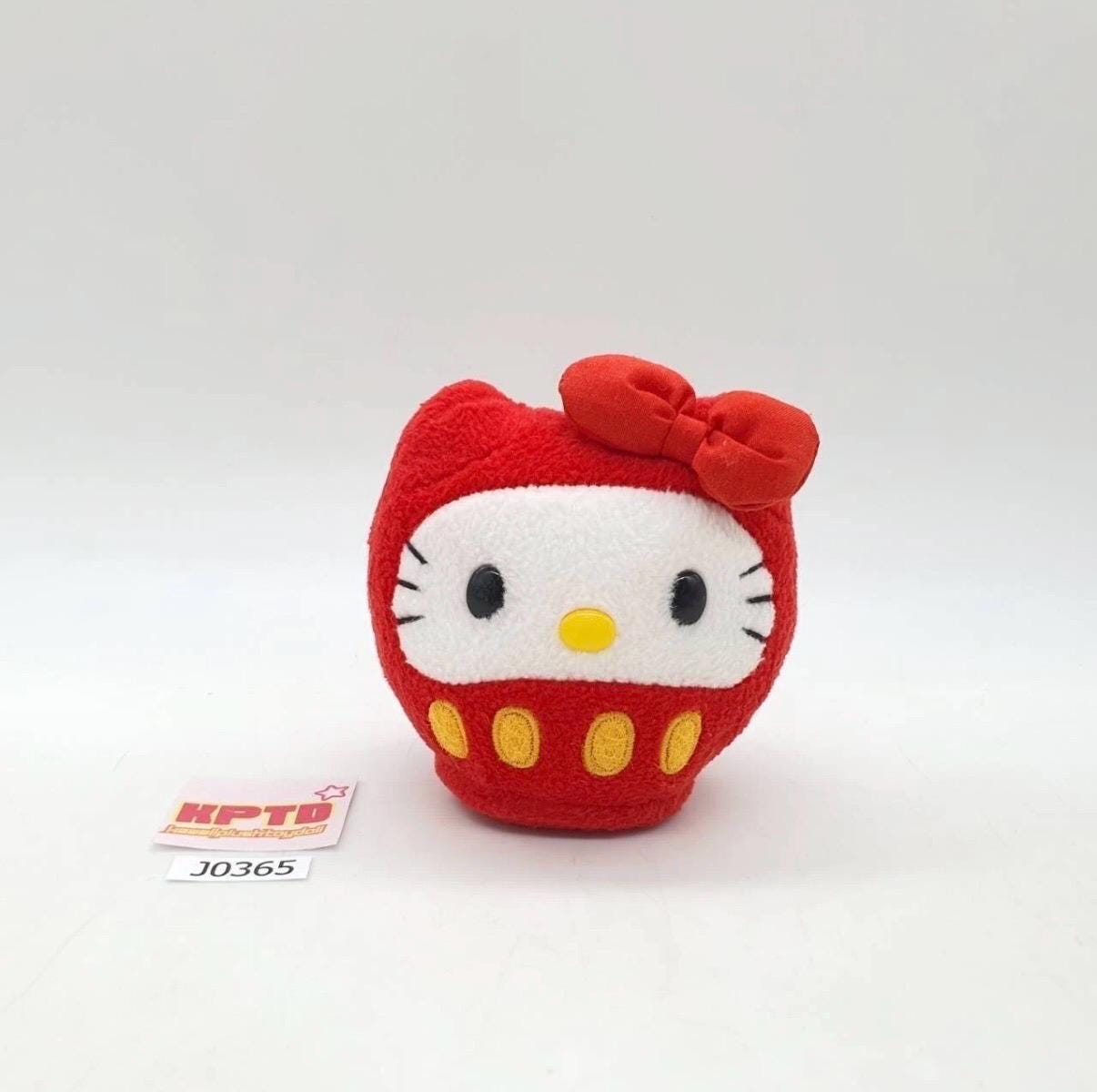 Hello Kitty J365 Daruma Sanrio Keychain Plush 3.5
