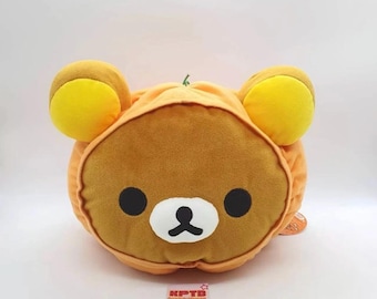 Rilakkuma Calabaza N204 Halloween San-X 2008 Peluche Grande 9" TAG Juguete Muñeca Japón