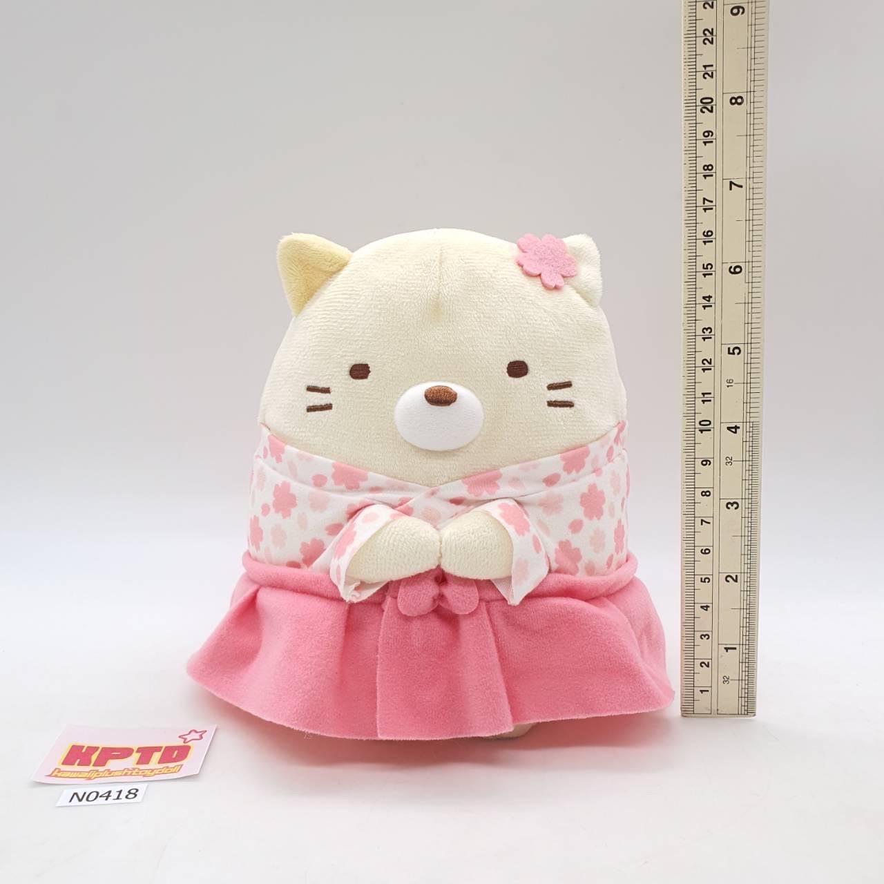 Neko Cat Sakura Kimono N418 Sumikko Gurashi SAN-X 2022 Plush 6.5