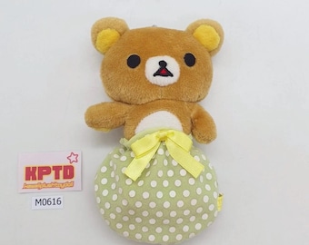 Rilakkuma M616 Rilakkuma San-X 2013 Portachiavi Peluche 6.5" Bambola di pezza Giappone