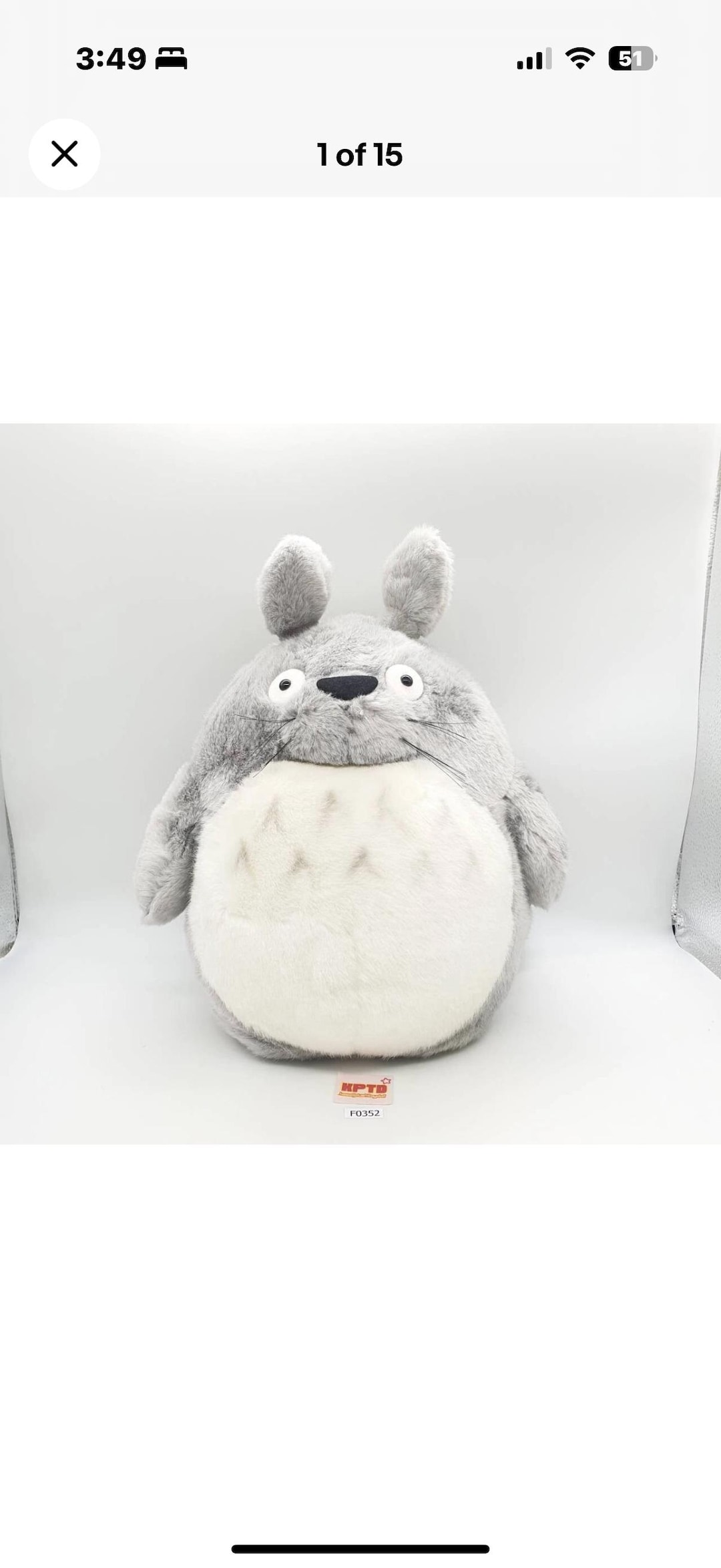 Totoro F352 My Neighbor Totoro Studio Ghibli Sun Arrow Plush