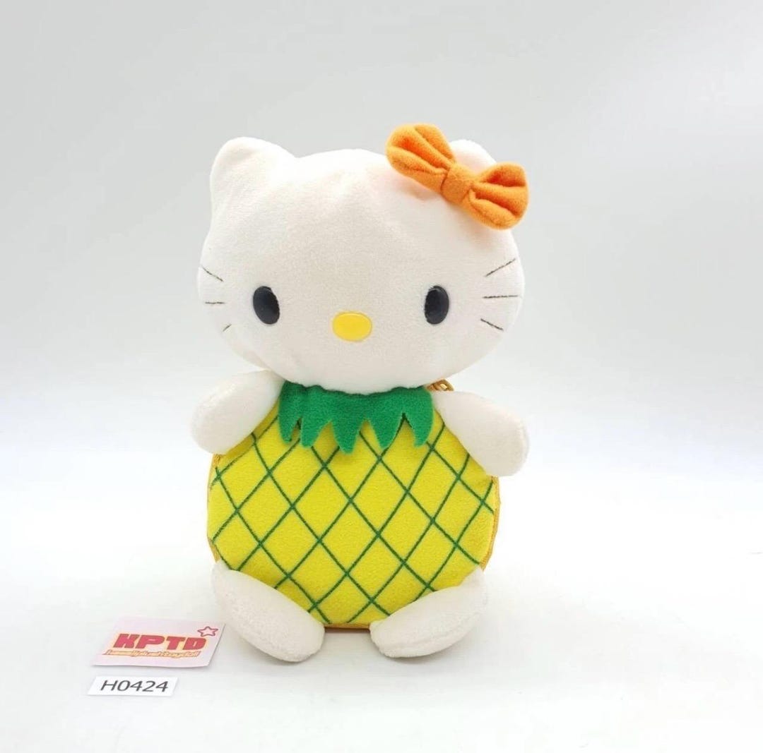 激レア♡ハローキティ♡フルーツパフェ ぬいぐるみ♡2002 Hello Kitty H424 Pineapple Ball Hawaii Souvenir Sanrio 2002 Plush