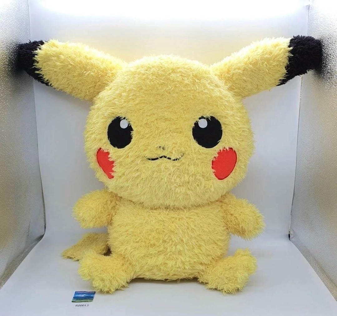 Pikachu Male R013 Pokemon Sekiguchi Mokomoko Fluffy 2L Plush 19