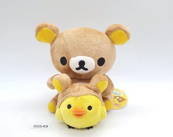 Rilakkuma e Kiiroitori S549 Rilakkuma SAN-X Peluche 5" TAG Toy Doll Giappone