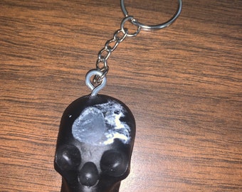 Black Skull Keychain 4