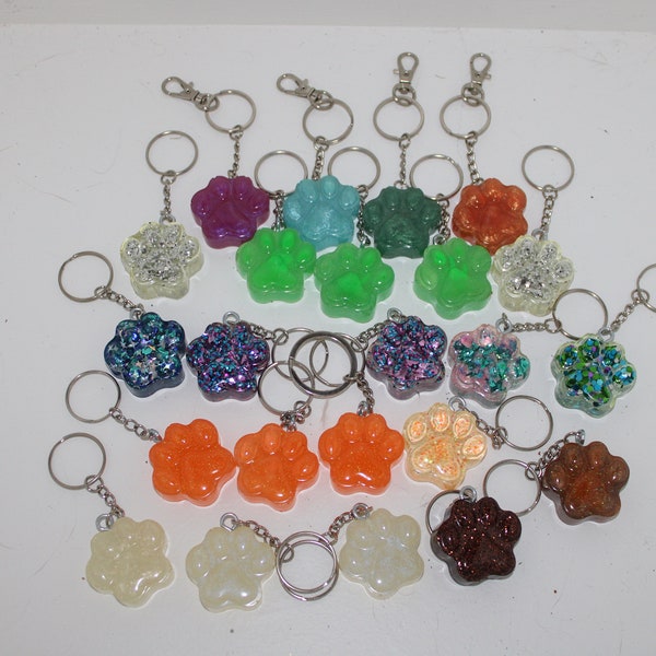 Paw Print Keychains