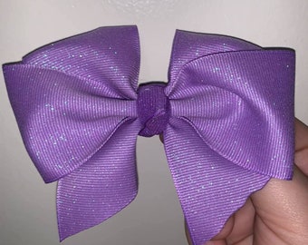 Medium Purple Glitter Bow