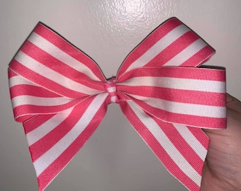 Large Pink and White Bow