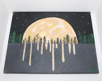 Moon Drip Painting