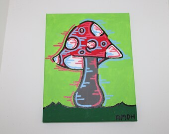 Mushroom Glitch Paintings