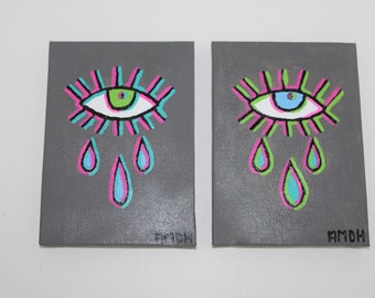 Eye Glitch Paintings