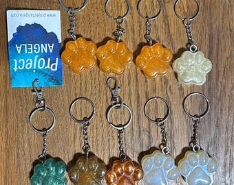 Paw Print Keychains