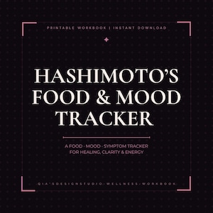 Hashimoto’s Food Mood Tracker | Thyroid Health Symptom Journal (Instant Download)