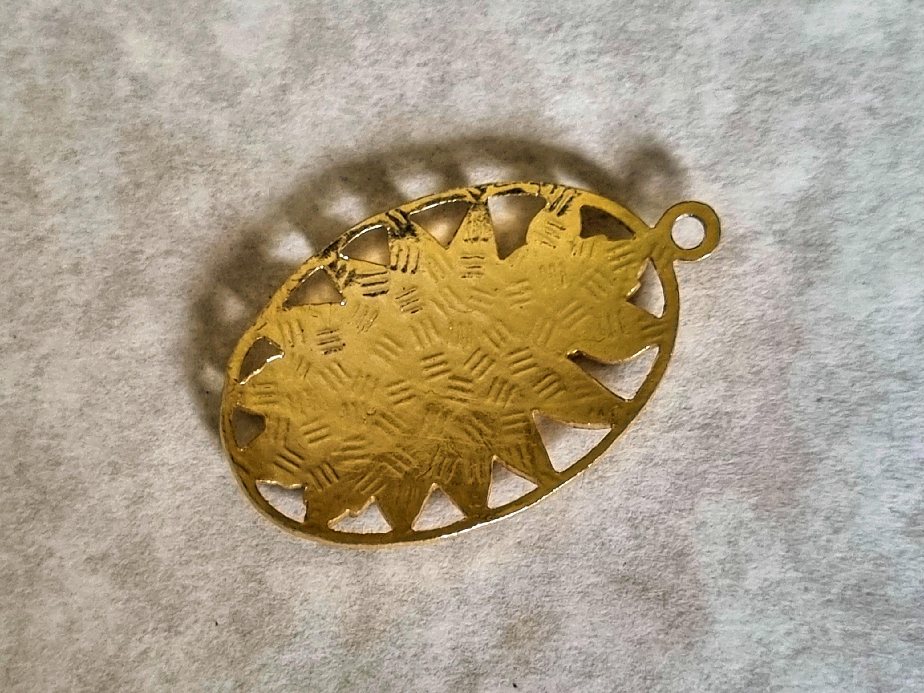 Pendentif Vintage Fleur Marguerite Pour Raccord Lumière - Métal Doré